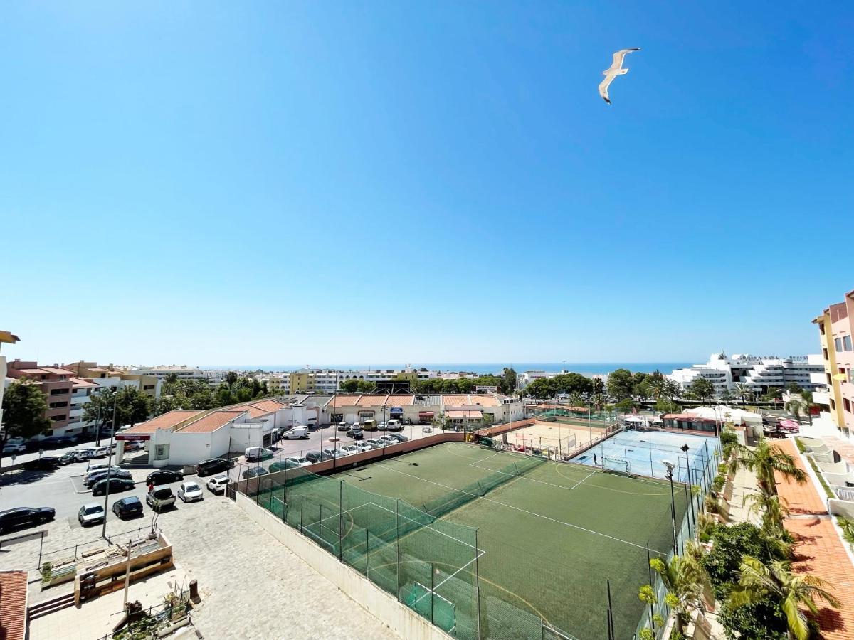 Panoramic Seaview - 2 Bedroom, Main Ave, 15 Min Walk Beach, Workspace Albufeira Exteriör bild