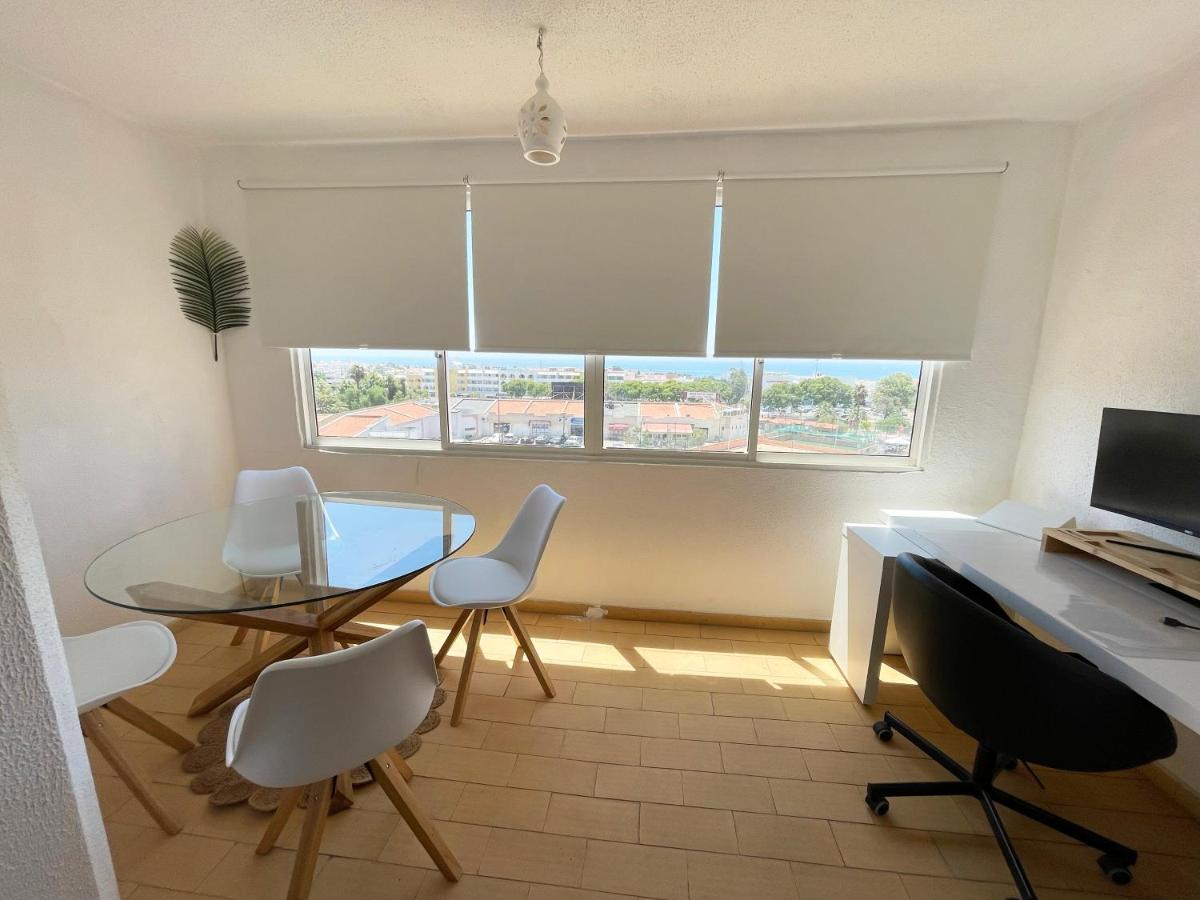 Panoramic Seaview - 2 Bedroom, Main Ave, 15 Min Walk Beach, Workspace Albufeira Exteriör bild