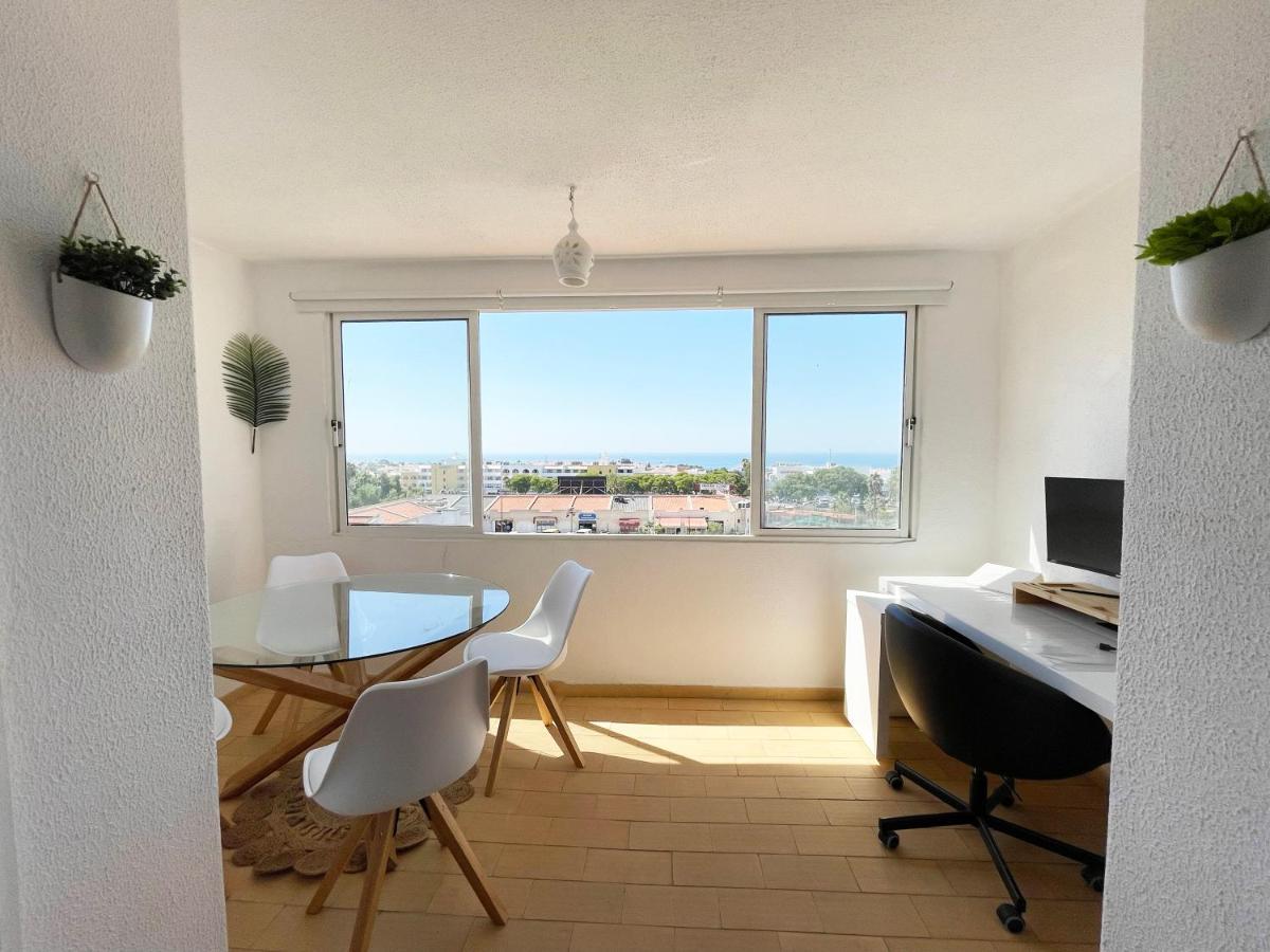 Panoramic Seaview - 2 Bedroom, Main Ave, 15 Min Walk Beach, Workspace Albufeira Exteriör bild