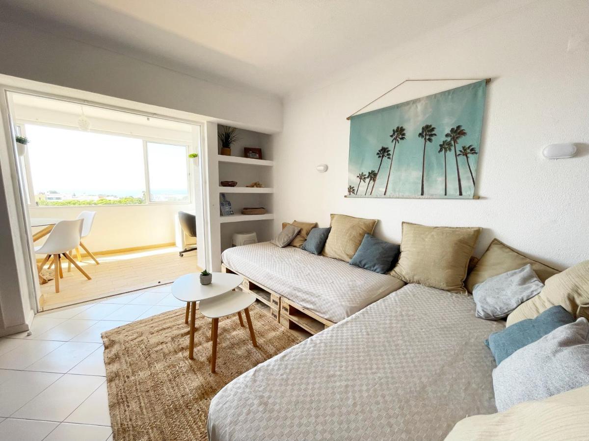 Panoramic Seaview - 2 Bedroom, Main Ave, 15 Min Walk Beach, Workspace Albufeira Exteriör bild